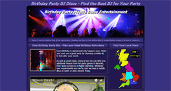Desktop Screenshot of birthdaydjdisco.co.uk