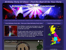 Tablet Screenshot of birthdaydjdisco.co.uk